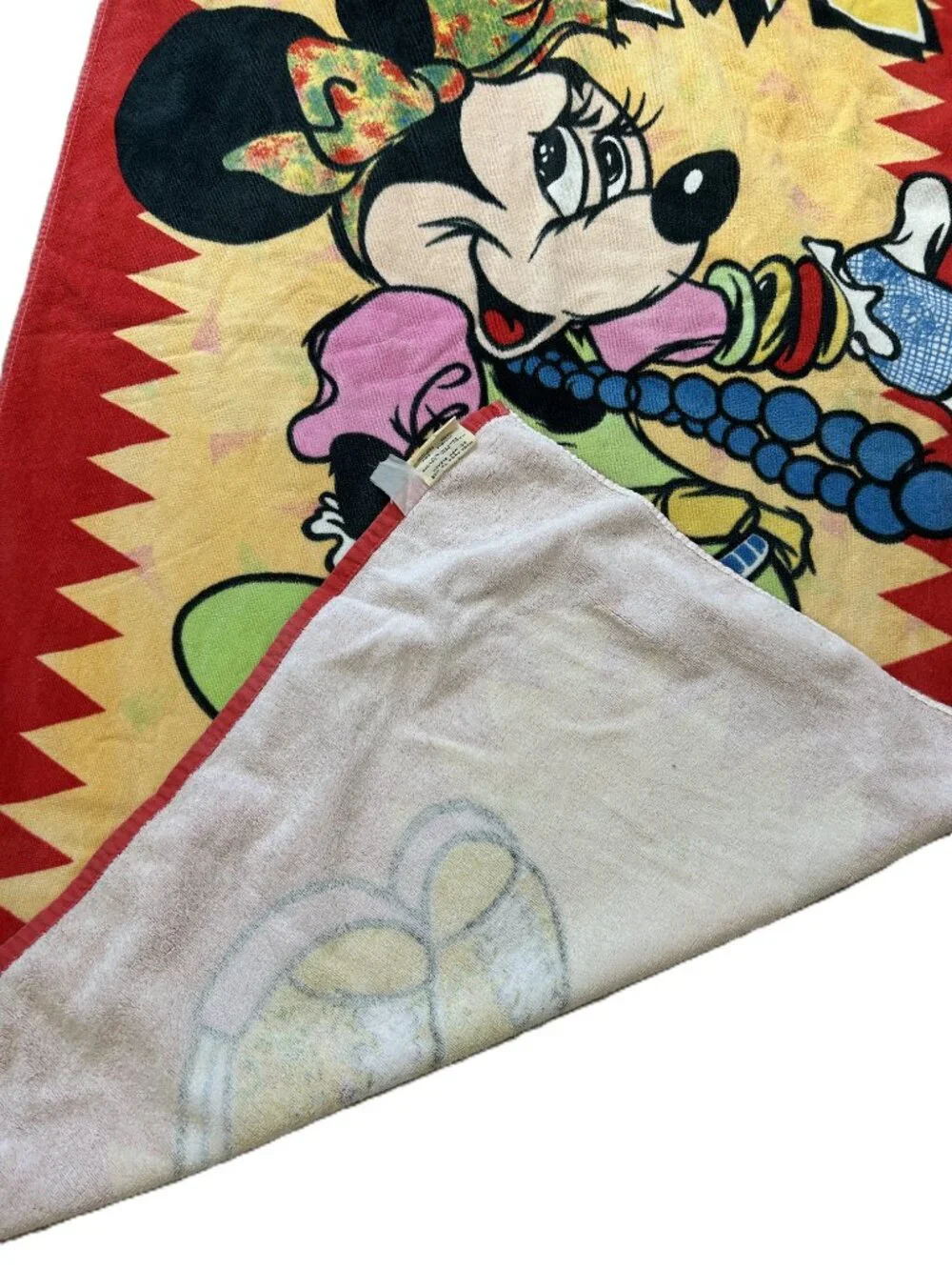 Vintage 80's Franco Disney Minnie Mouse Beach Towel